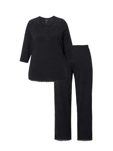 Ulla Popken Pyjama in schwarz
