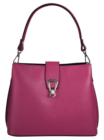 Cluty Umhängetasche echt Leder in pink