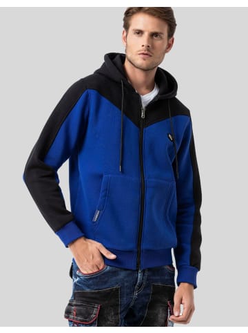 Cipo & Baxx Sweatjacken in SAXEBLUE
