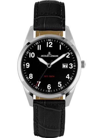 Jacques Lemans Uhr in Schwarz