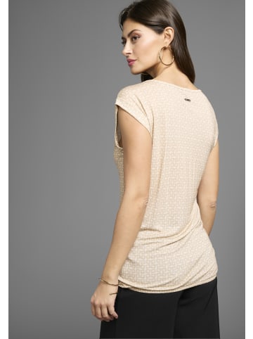 Laura Scott T-Shirt in beige-weiß