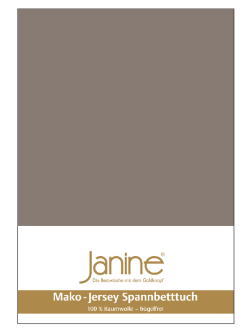 Janine Spannbetttuch Mako Feinjersey in taupe