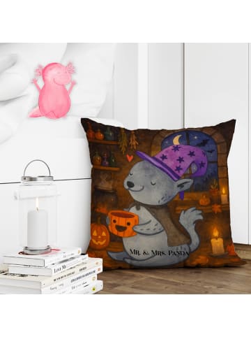 Mr. & Mrs. Panda kissen bedruckt Kater Kaffee Design ohne Spruch in Weiß