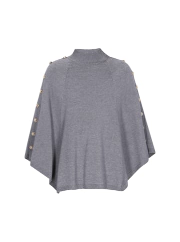DreiMaster Women Poncho in grey melange