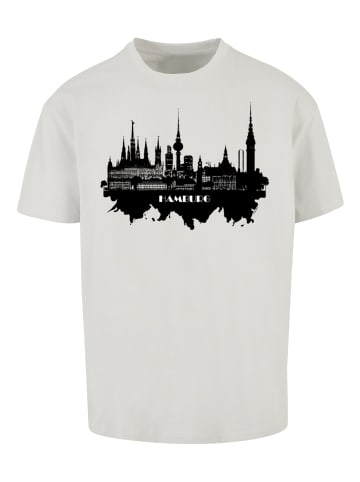 F4NT4STIC T-Shirt Cities Collection - Hamburg skyline in lightasphalt