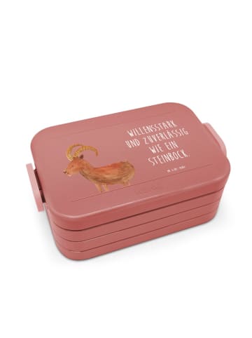 Mr. & Mrs. Panda Lunchbox Sternzeichen Steinbock Motiv mit Spruch in Rot Pastell