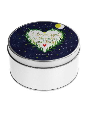 Mr. & Mrs. Panda Keksdose Love u to the moon & back mit Spruch in Bunt