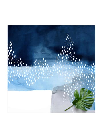 WALLART Vinyl-Teppich - Abstrakter Wasserfall in Blau