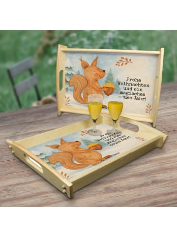 Mr. & Mrs. Panda Tablett Eichhörnchen Weihnachten Design mit Spruch in Weiß