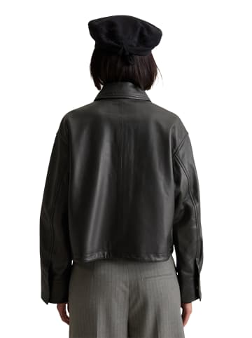 Marc O'Polo DENIM Lederjacke im Barn-Stil regular in Schwarz