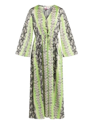 IZIA Damen Beach Kaftan in Grün Mehrfarbig