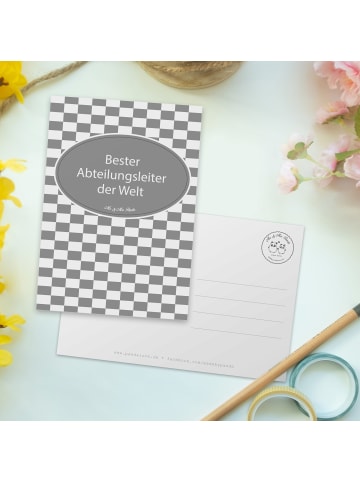 Mr. & Mrs. Panda Postkarte Abteilungsleiter mit Spruch in Keine Angabe