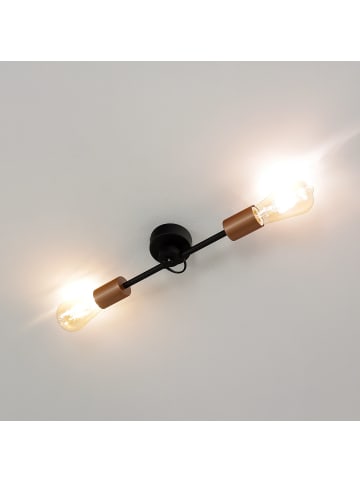 Licht-Erlebnisse Deckenlampe (B)10 x (L)36.5 x (H)7 cm in Schwarz Kupfer
