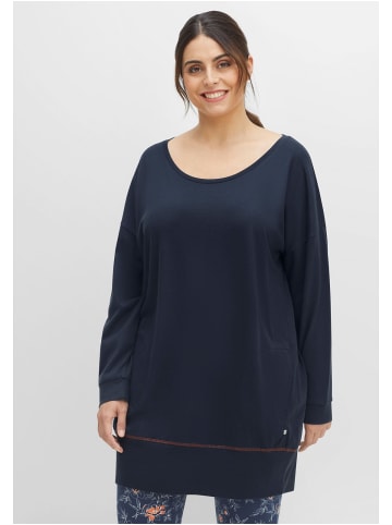 sheego Relax-Shirtkleid in marine