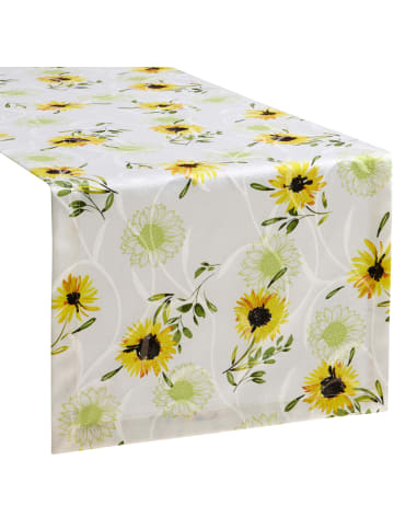 Erwin Müller Baumwollmischung Tischläufer Sonnenblume in gelb