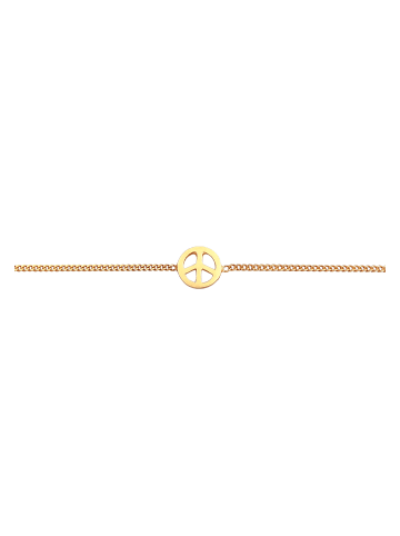 Elli Halskette 925 Sterling Silber Peace-Zeichen in Gold