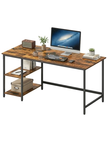 VASAGLE Schreibtisch Barnet in Braun-Schwarz - (B)140 x (H)76 x (T)60 cm