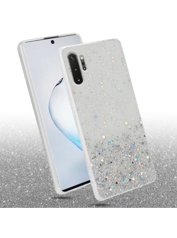 cadorabo Hülle für Samsung Galaxy NOTE 10 PLUS Glitter in Transparent mit Glitter