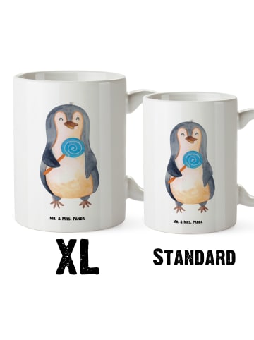 Mr. & Mrs. Panda Haferl Pinguin Lolli ohne Spruch in Weiß
