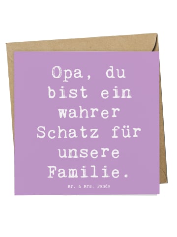 Mr. & Mrs. Panda Grußkarte Spruch Opa Schatz mit Spruch in Lavendeltraum