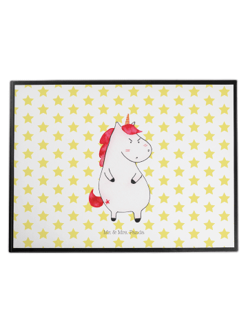 Mr. & Mrs. Panda schreibtischunterlage Einhorn Wut ohne Spruch in Weiß