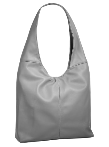 piké Shopper echt Leder in grau