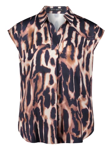 Betty Barclay Satin-Bluse mit Kragen in Dark Blue/Rosé