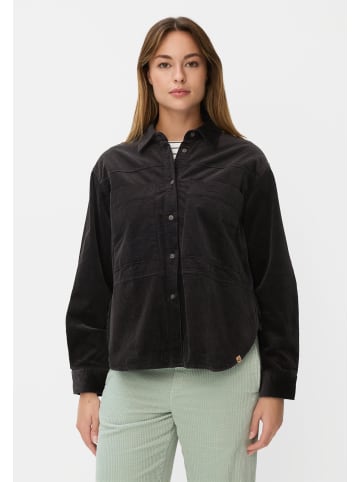 Camel Active Oversize-Bluse mit Hemdkragen in Schwarz