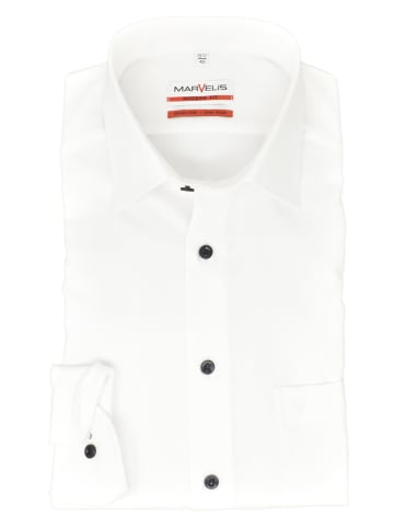 MARVELIS Modern Fit Businesshemd in Weiß
