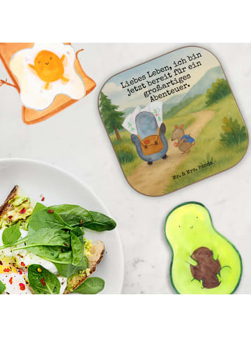 Mr. & Mrs. Panda Tischuntersetzer Pinguin & Maus Wanderer Design... in Weiß