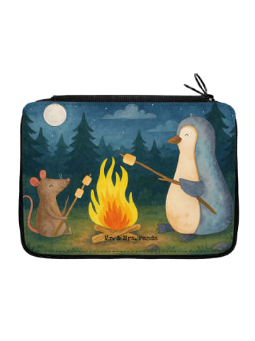 Mr. & Mrs. Panda Federmappe Pinguin Lagerfeuer Design ohne Spruch in Weiß