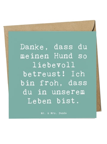 Mr. & Mrs. Panda Einladungskarte Spruch Danke Hundesitter mit Sp... in Meeresbrise
