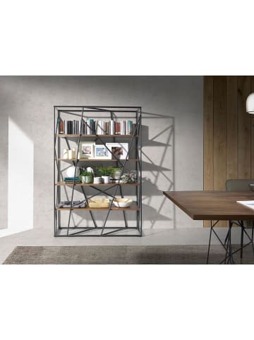 Angel Cerdá Regal 3103 in Walnuss / Schwarz – (B)120 x (H)180 x (T)38 cm