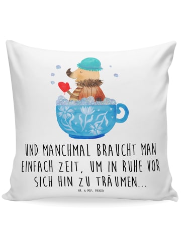 Mr. & Mrs. Panda Sitzkissen Nachtfalter Schaumbad mit Spruch in Weiß