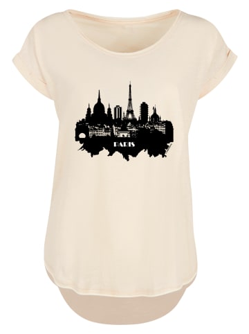 F4NT4STIC Long Cut T-Shirt PARIS SKYLINE LONG TEE in Whitesand