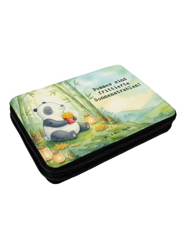 Mr. & Mrs. Panda Mäppchen Panda beflügelt Pommes Design mit Spruch in Weiß