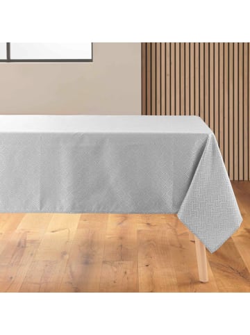 Douceur d’Intérieur Jacquard-Tischdecke mit metallic Muster, AZULINE in Grau, 140 x 250 cm