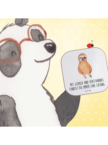 Mr. & Mrs. Panda Bierdeckel Konflikte friedlich lösen mit Spruch in Weiß