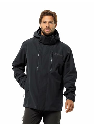Jack Wolfskin Regenjacke für Herren in Schwarz