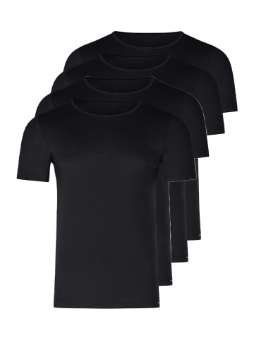 Skiny Unterhemd / Shirt Kurzarm Basis in Schwarz