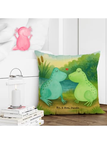 Mr. & Mrs. Panda Sofa Kissen Frosch Liebe Design ohne Spruch in Weiß