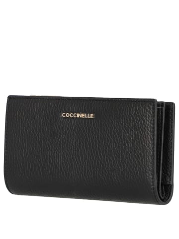 COCCINELLE Metallic Soft - Geldbörse 12cc 16 cm (noir) in noir