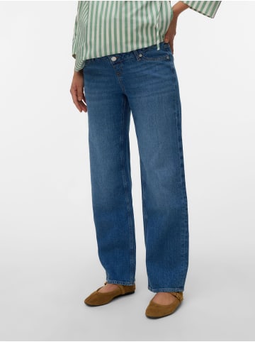 Vero Moda Umstandsjeans mit weitem Bein in Medium Blue Denim 1