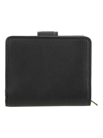 DuDu Skyline Geldbörse RFID Schutz Leder 11 cm in nero