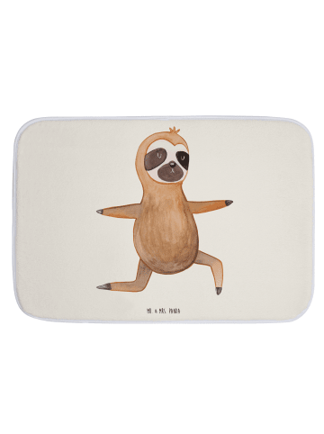 Mr. & Mrs. Panda Badteppich Faultier Yoga ohne Spruch in Weiß