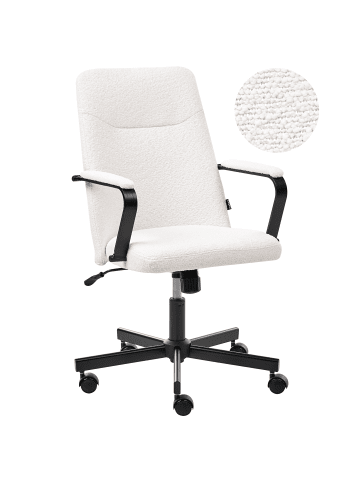 Beliani Bürostuhl CAROGA in Weiß/Schwarz - (W) 62 x (H) 90 x (L) 62 cm