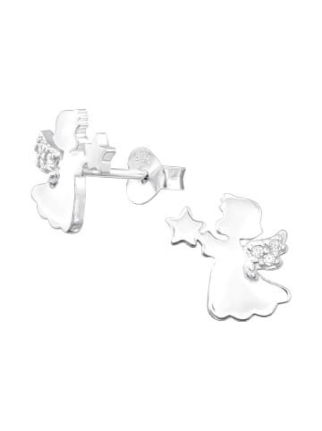Alexander York Ohrstecker ENGEL mit Zirkonia in 925 Sterling Silber, 2-tlg. in silver