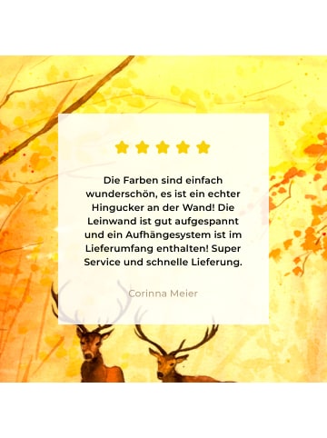 MuchoWow Leinwand bilder Herbsthirsche (BxH)