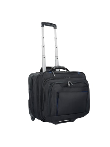 Dermata 2 Rollen Businesstrolley 38 cm Laptopfach schwarz