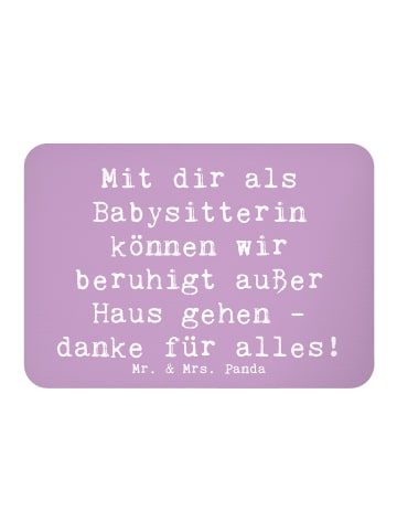 Mr. & Mrs. Panda magnet Spruch Babysitter Dank mit Spruch in Lavendeltraum